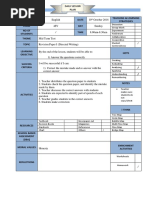 Subject Date Teaching & Learning Strategies Form DAY No of Students Time Theme Topic Learning Objective Hots