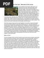 A course in community studies