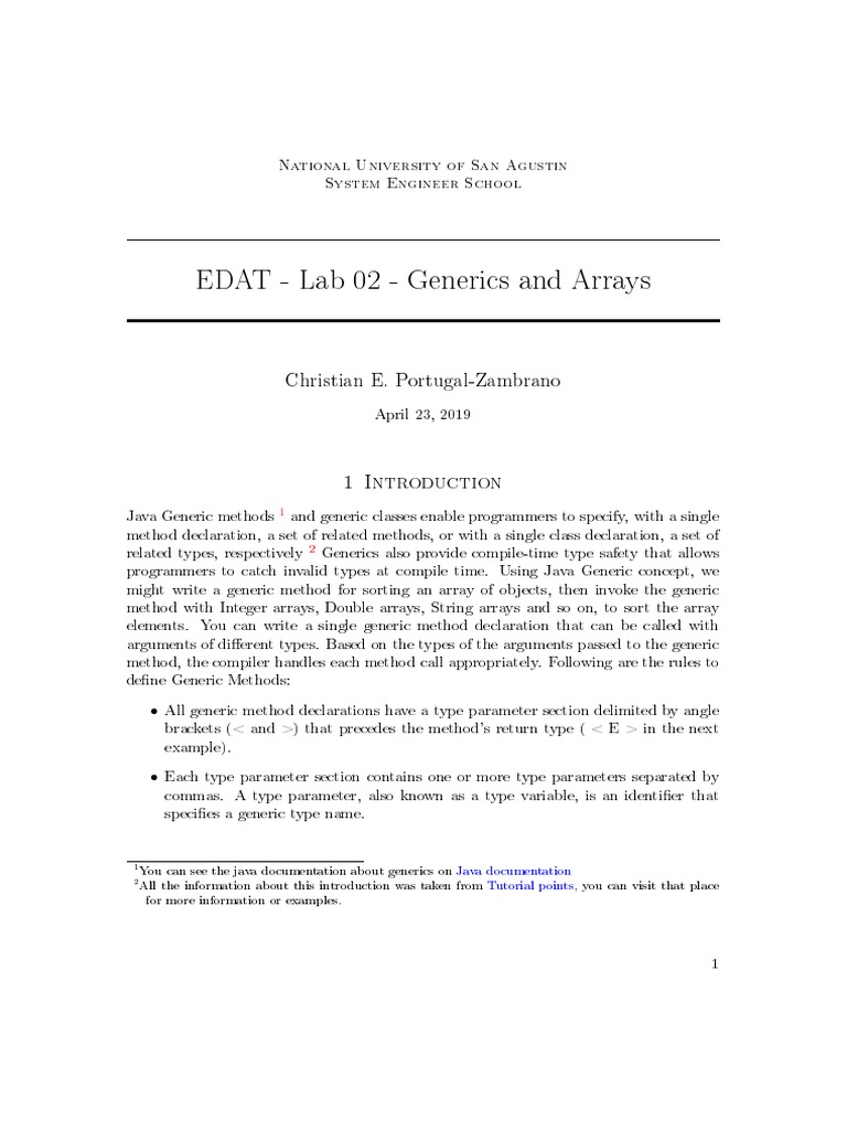 Java Generics and Matrix Operations Guide | PDF | Parameter (Computer ...