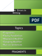 Common Writing Errors