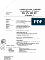 Certificado de Homologacion MTK-D DN25 - Renovado