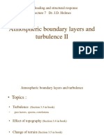 Atmospheric Boundary Layers and Turbulence II: Wind Loading and Structural Response Lecture 7 Dr. J.D. Holmes