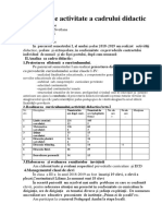 Raport de Activitate A Cadrului Didactic2018