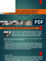 Ketentuan Dan Langkah-Langkah Pekerjaan Jalan Paving Block PDF