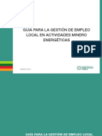 Guía de Gestión de Empleo Local - Minería