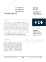 A Microbiological Study of Periapical Lesions in Single Rooted Teeth With Open and Closed Root Canal