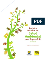 Politica Distrital de Salud Ambiental para Bogotá D.C PDF