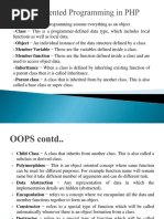 Object Oriented Programming Assume Everything As An Object Functions As Well As Local Data