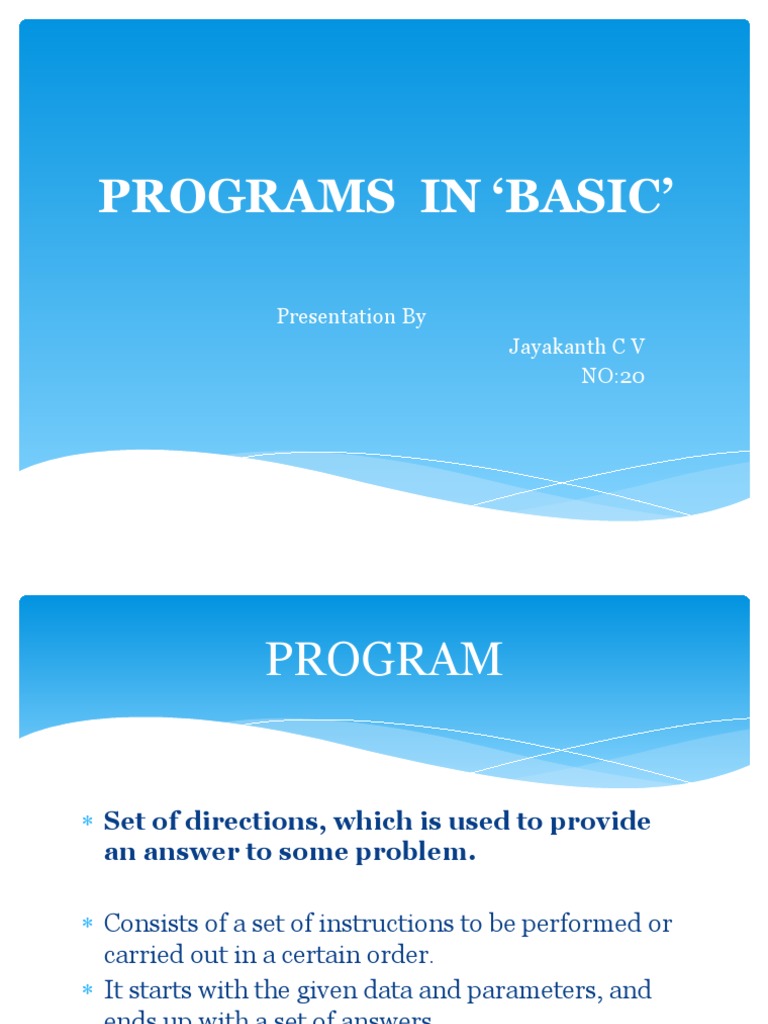 An Introduction to Programming in BASIC: Exploring Program Structure ...