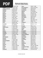 Global Services Phone Numbers