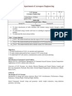 Department of Aerospace Engineering: Subject Code ASA-452 UAV Systems (Aerospace Engineering) L T P C