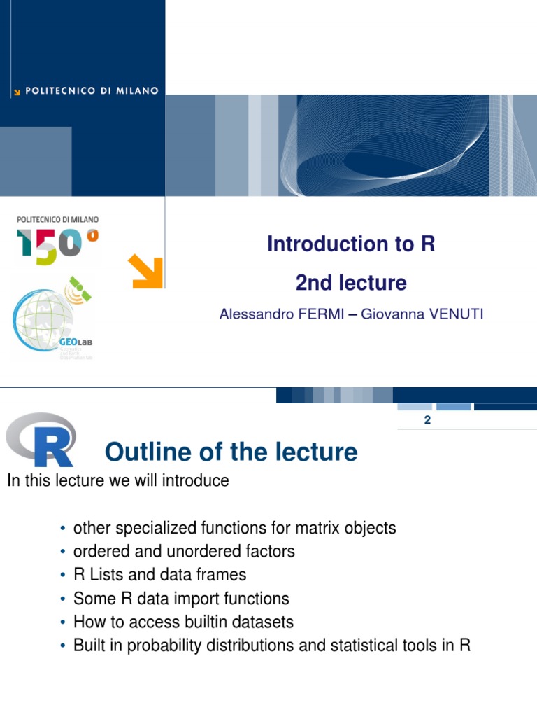 Introduction to R: Matrix and Data Structures | PDF | Matrix ...