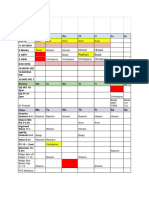 Timetable Week Beginning Monday 6th Apr 2019 Koramangala Mo Tu We TH FR Sa Su