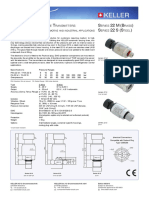 P P T S 22 M (B) S 22 S (S) : Iezoresistive Ressure Ransmitters Eries Rass Eries Teel