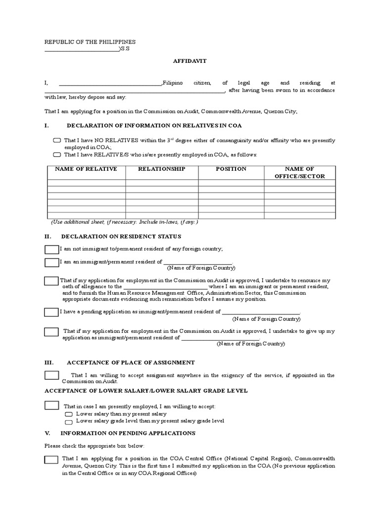 Affidavit For New Recruits | PDF | Affidavit | Government
