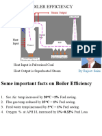 Boiler Efficiency: Heat Input Is Pulverised Coal Heat Output Is Superheated Steam