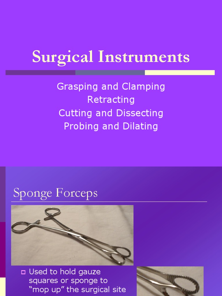 Overview of Surgical Instruments | PDF | Surgery | Medical Specialties