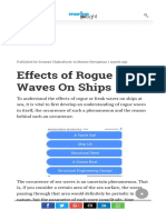 Effects of Rogue Waves on Ships