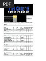 Thors Power Program Load Calculator Microsoft Excel - Gsheet