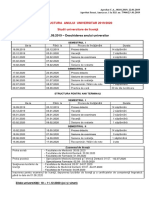 Structura Anului Universitar 2018 - 2019