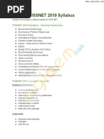 TISSNET 2019 Syllabus PDF