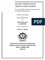 Design and Fabrication of Automatic Floor Cleaner: Swarup Raj Jena