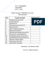 Topik Promosi K3