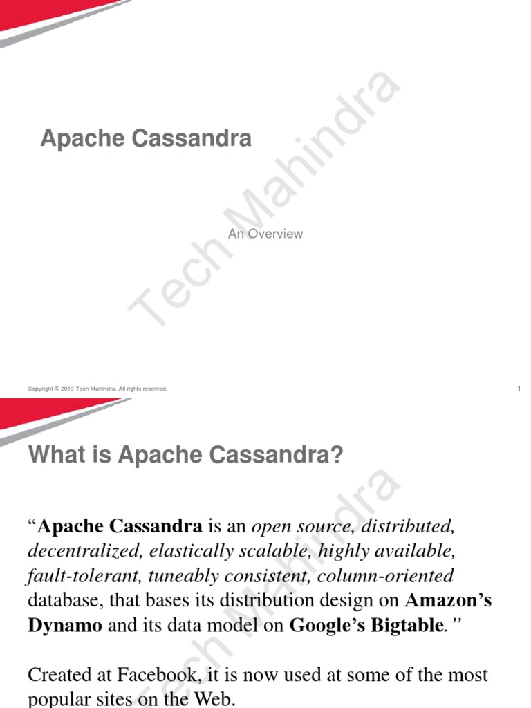 SS1123 - D2T - Apache Cassandra Overview PDF | PDF | No Sql | Database ...