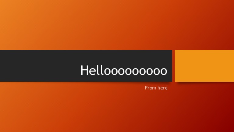 Hello Oooooooo | PDF
