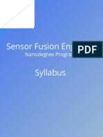Sensor Fusion Engineer Nanodegree Syllabus