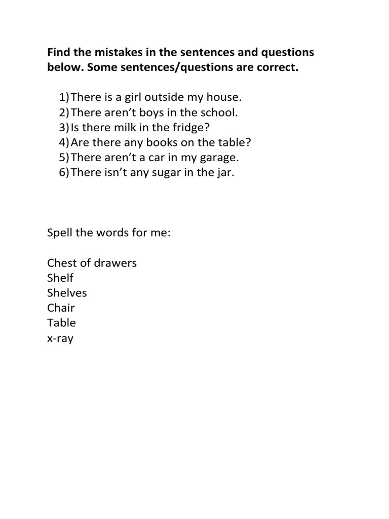 Identify Sentence Errors and Vocabulary | PDF