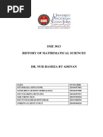 SME 3013 History of Mathematical Sciences