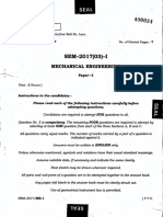 Mechanical Engineering: Total No. of Questions: 7