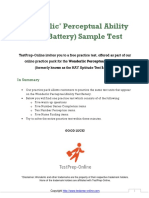 Wonderlic Perceptual Ability Sample Test