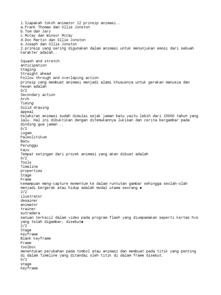 Prinsip Dasar Animasi dan Tokoh Kunci | PDF | Teknologi & Rekayasa