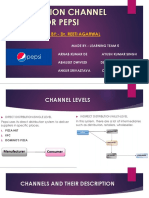 Distribution Channel For Pepsi: Guided By:-Dr. Reeti Agarwal