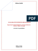 Evaluarea in Invatamantul Preuniversitar Noiembrie 2018 Volumul I - Publicatie Isbn Carte PDF