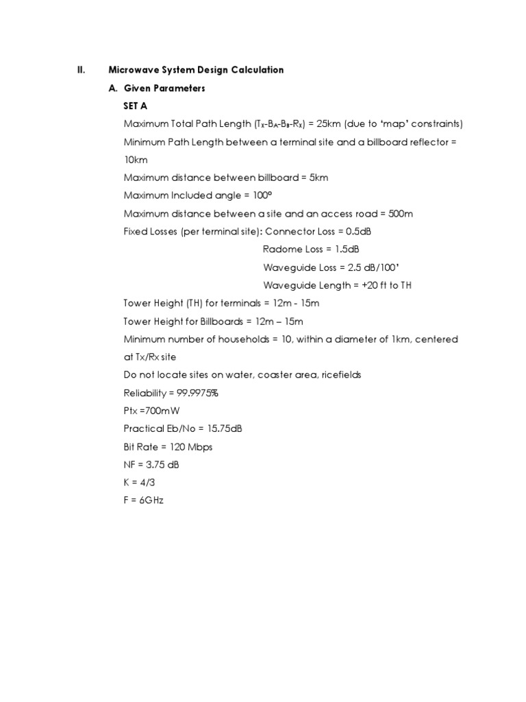 2 Microwave System Design Calculation | PDF | Telecommunications ...