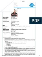 NISM Mutual Fund Distributors Exam Admit Card