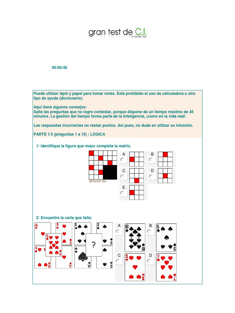 Test de CI | PDF