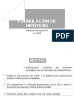 Formulacion de hipotesis