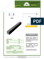 Medidas y características de elemento de remate superior en concreto