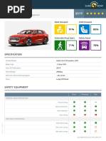 Euroncap 2019 Audi e Tron Datasheet