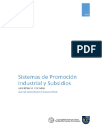 Sistemas de Promoción Industrial y Subsidios: Argentina vs. Colombia
