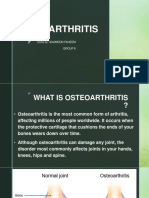 Osteoarthritis: Done By: Shameem Faheem Group 6