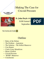 Making The Case For Cricoid Pressure: D. John Doyle