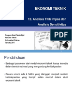 Analisis Titik Impas Dan Sensitivitas 2017