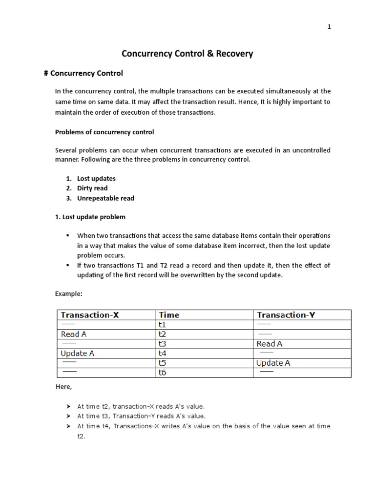 Database Concurrency Explained | PDF | Database Transaction ...