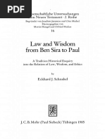 Law and Wisdom From Ben Sira To Paul (E.J. Schnabel) PDF