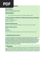 1.2 Project Overview: Electronic Shop Management System